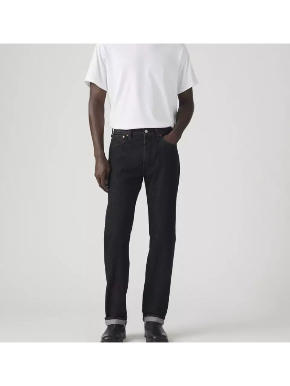 New Levi's Premium 32x34 501 Original Selvedge Men's Jeans Big Step Rinse Black